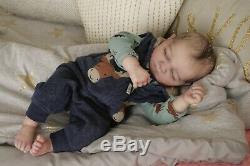 Magnolia Dream Doll Reborn baby Boy Jennie sleeping realborn 19'' painted hair
