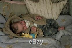 Magnolia Dream Doll Reborn baby boy Rebekah sleeping 19'' painted hair