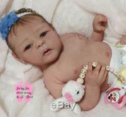 Mia #2 CUSTOM ORDER wet/drink, armatures soft blend silicone reborn doll/baby
