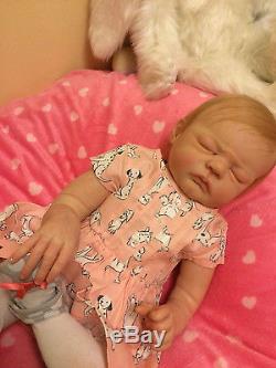 Monroe by Sandy Faber reborn infant/baby doll EUC