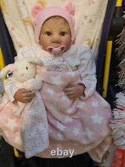 NEW Realistic Handmade reborn Baby Girl Doll Becky mixed race