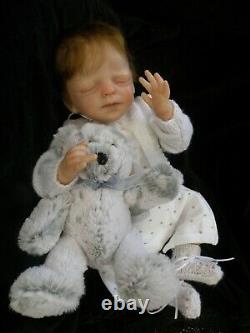 Neo preemie rooted baby lifelike boy by Merriebabies, sculpt Melanie Gebhardt