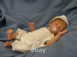 Neo preemie rooted baby lifelike boy by Merriebabies, sculpt Melanie Gebhardt