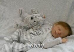 Neo preemie rooted baby lifelike boy by Merriebabies, sculpt Melanie Gebhardt