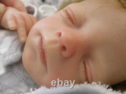 Neo preemie rooted baby lifelike boy by Merriebabies, sculpt Melanie Gebhardt