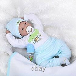 OCSDOLL Reborn Baby Dolls Boy 22 Cute Realistic Soft Silicone Vinyl Real Life