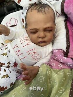 Ooak Reborn newborn baby Girl reborn bAby Daysha Art doll