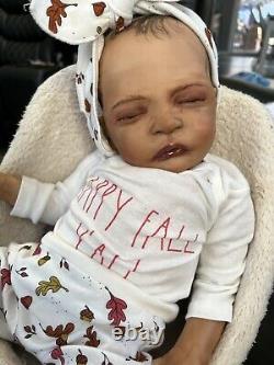 Ooak Reborn newborn baby Girl reborn bAby Daysha Art doll