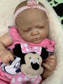 Ooak Reborn newborn baby Girl reborn baby Zoe art doll