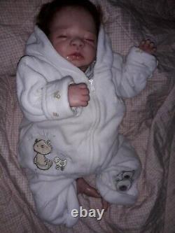 Pre Loved hand painted Reborn Baby Doll Kendall By S Sullivan 2009 19 Inches