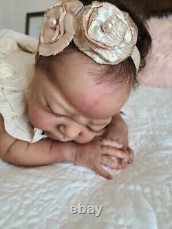 Pre owned, Rare, Ethnic Reborn Doll Everleigh by Laura Lee Eagles