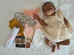 Pre owned, Rare, Ethnic Reborn Doll Everleigh by Laura Lee Eagles