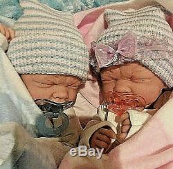 Precious Preemie Twins Babies Boy And Girl Realistic 14 Inch All Vinyl