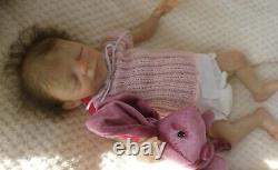 Promise baby sleeping lifelike preemie girl reborn & rooted by Merriebabies