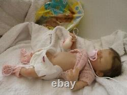 Promise baby sleeping lifelike preemie girl reborn & rooted by Merriebabies