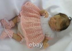 Promise baby sleeping lifelike preemie girl reborn & rooted by Merriebabies