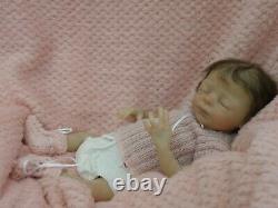 Promise baby sleeping lifelike preemie girl reborn & rooted by Merriebabies