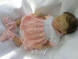 Promise baby sleeping lifelike preemie girl reborn & rooted by Merriebabies