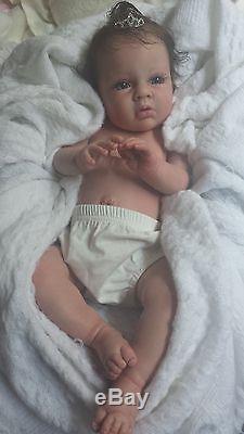 Queen's Crib Ooak Reborn Baby Girl Doll Princess Lenya! Ariella Awake