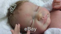 QUEEN'S CRIB OOAK REBORN BABY GIRL DOLL PRINCESS SERENITY! With umbilical cord