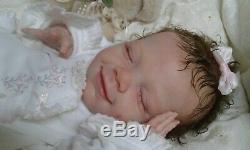 Queen's Crib Ooak Reborn Baby Girl Doll April Asleep! Sold Out