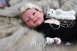 REBORN Baby CHILD`S doll Artist 11yrs ChickyPies Sunbeambabies BLUE EYES + GIFT