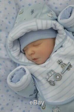 REBORN lifelike baby boy doll Darren Asleep Sleeping Realborn Bountiful Baby