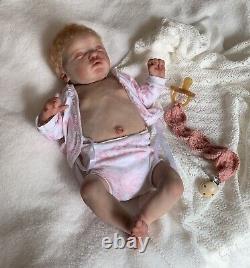 Rare Reborn Baby Girl Evangeline By Laura Lee Eagles With Coa And Belly Plate