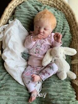 Rare Reborn Baby Girl Evangeline By Laura Lee Eagles With Coa And Belly Plate