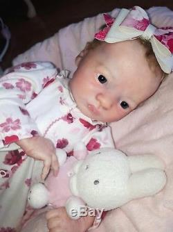 Rare Reborn Baby Girl Presley Awake Girl Boy Doll Blue Eyes Coa & Clothes