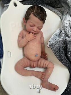 Ready to ship, full body solid silicone newborn baby boy doll Forest