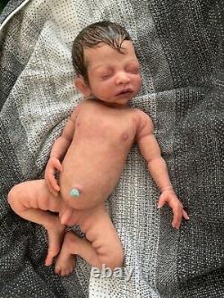 Ready to ship, full body solid silicone newborn baby boy doll Forest