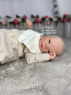 RealBorn Baby Darren COA, Beautiful Blonde Reborn Baby by UK Artist Sara Jeffery
