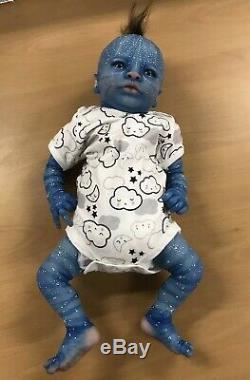 RealBorn Presley Awake Avatar Alien Fantasy Unique Hand-Painted ReBorn Doll