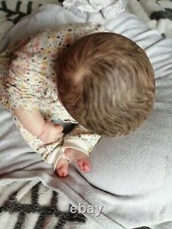 Realborn Bountiful Baby Happy Sage newborn Reborn Doll painted hair with COA