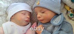 Realborn Callie asleep twins by Bountiful Baby
