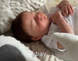 Realborn Darren Asleep Lifelike Doll. Supersoft Silicone Reborn fake art Baby