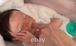 Realborn Darren Asleep Lifelike Doll. Supersoft Silicone Reborn fake art Baby