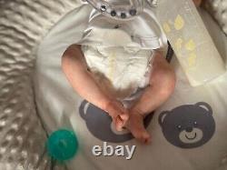 Realborn Darren Asleep Lifelike Doll. Supersoft Silicone Reborn fake art Baby