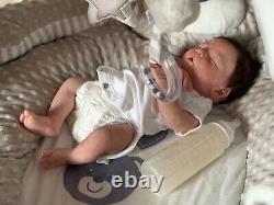 Realborn Darren Asleep Lifelike Doll. Supersoft Silicone Reborn fake art Baby