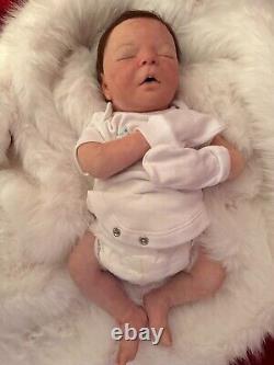 Realborn Darren Asleep Lifelike Doll. Supersoft Silicone Reborn fake art Baby