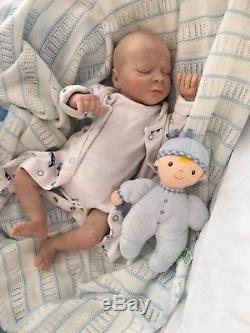 Realborn Thomas Asleep Reborn Doll Baby Boy Prem Newborn Size 17 Cherish Dolls