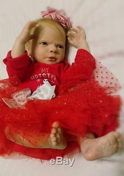 Realborn reborn baby 18 girl doll handmade rooted hair realistic heirloom