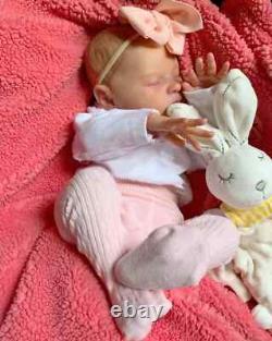 Realistic 50cm Soft Silicone Asleep Cute Reborn Baby Doll With 3D-painting Skin