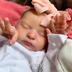 Realistic 50cm Soft Silicone Asleep Cute Reborn Baby Doll With 3D-painting Skin