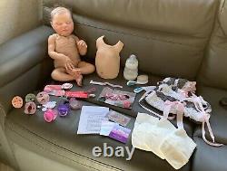 Realistic Newborn Sleeping Reborn Baby Doll Laura Sculpt by Bonnie Brown & COA