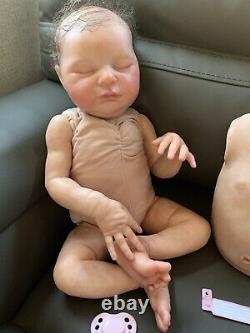 Realistic Newborn Sleeping Reborn Baby Doll Laura Sculpt by Bonnie Brown & COA