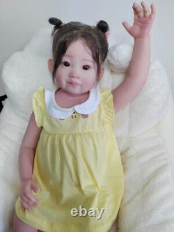 Realistic Toddler Girl Reborn Baby Doll Hand-rooted Mohair Lifelike Handmade Toy