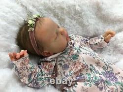 Reborn Baby Art Doll Girl Authentic Reborn Ruby By Cassie Brace Micro Rooted
