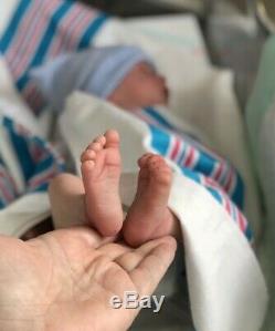 Reborn Baby BOY Leif Realborn Realistic Sleeping Newborn Therapy Doll